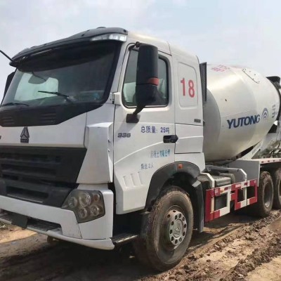 Used White 8cbm 336hp Sinotruk A7 10wheels Cement Mixer Big Power Used Howo Concrete Mixer Truck