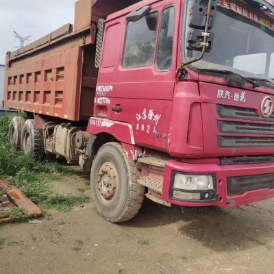 Good quality front lifting dump truck original painting used Shacman 10wheels tipper truck for sale