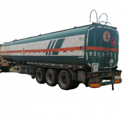 3 Axles Used Oil Tanker trailer 30/40/50 CBM, 3/4 pcs Manholes trailer for sale