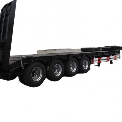 high quality 4 axles low bed trailer 100t with factory price for sale